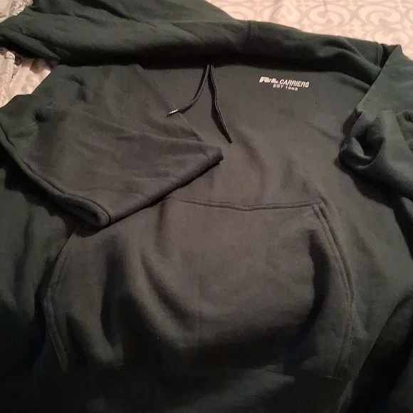 R+L Carriers Size XL, Dark Green Sweatshirt With Hoodie. New - Picture 7 of 9